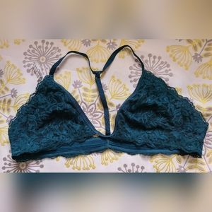 FREE PEOPLE Intimately Lace Bralette Forest Green Large